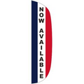"NOW AVAILABLE" 3' x 12' Stationary Message Flutter Flag